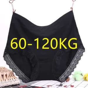 60-120kg Women Large Plus Size High Waist Underwear Belly Holding Sexy panties