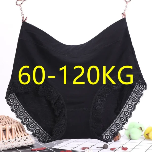 60-120kg Women Large Plus Size High Waist Underwear Belly Holding Sexy panties