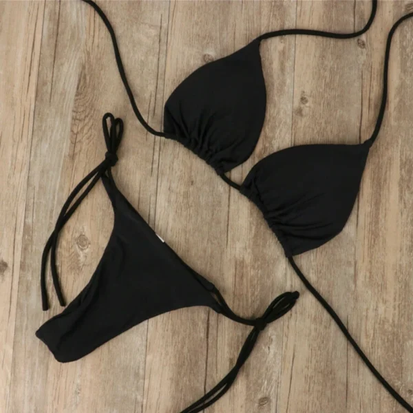 Summer Sexy Bikini Sets Women Tie Side G-String Thong Swimsuit