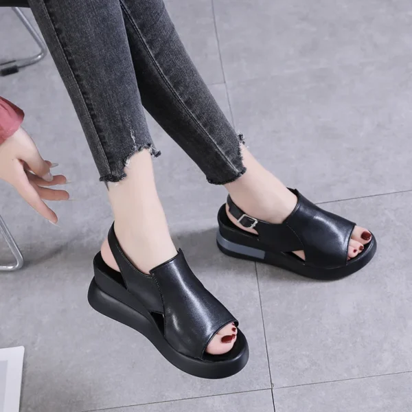 Women's Platform Wedge Sandals New Summer High-heeled Shoes - Image 3