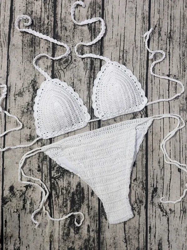 Knitted Handmade Crochet Bikini Women Swimwear Set - Image 2