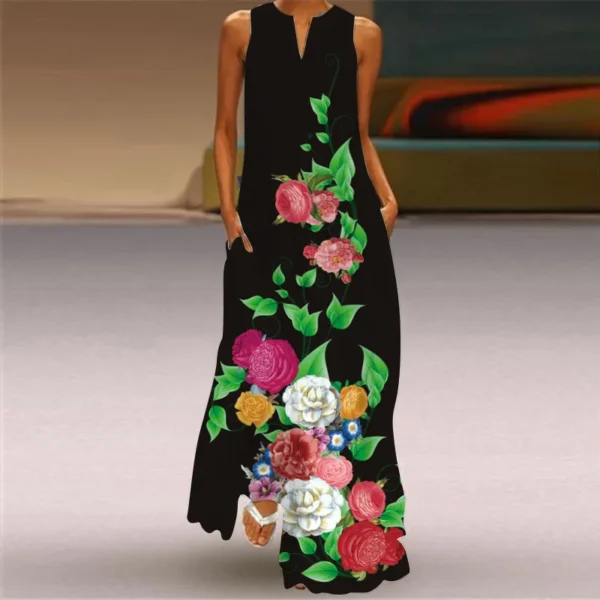 Summer Long Dresses Women's Elegant Party Sleeveless - Image 6