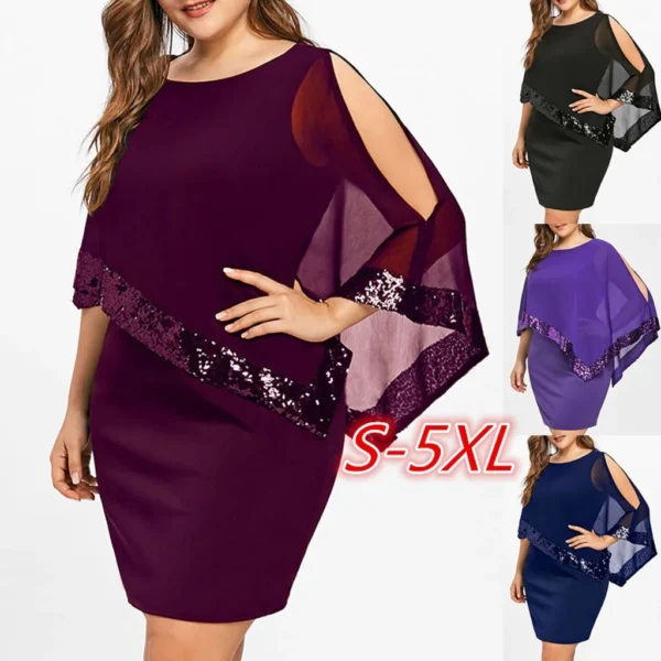 Elegant Plus Size Sexy Off Shoulder Party Dresses for Women
