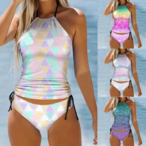 Women Two Piece Swimsuit Tankini Swimwear Set