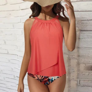 Tankini Women Swimwear Bikini Set Beachwear 2 Piece