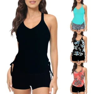 Plus Size Women Tankini Swimsuit