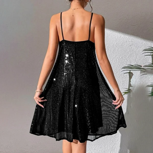 Women Summer Casual Plus Size V Neck Elegant Dress - Image 2